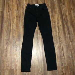 Reformation Jeans Women's 25 Black High Rise Skinny Slim Fit Designer Denim